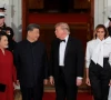 us president donald trump and first lady melania trump welcome chinese president xi jinping and his wife peng liyuan at the north portico of the white house for a state dinner in washington dc us photo reuters