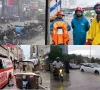 rain in karachi triggers urban flooding disrupting traffic photo express