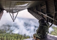 german armed forces bundeswehr combat a wildfire with a ch 53 helicopter in mueritz national park where according to the state of mecklenburg western pomerania around 320 hectares of forest burned on thursday in mueritz national park germany photo reuters