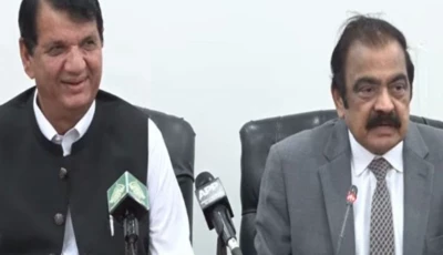 rana sanaullah addressing a news conference alongside minister for kashmir affairs amir muqam in islamabad photo app rana sanaullah addressing a news conference alongside minister for kashmir affairs amir muqam in islamabad photo app