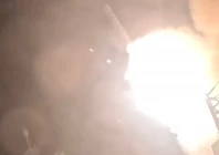 a munition is launched from a us warship at an unknown location during what us central command centcom says are strikes on iran in this screen grab taken from a handout video released photo reuters