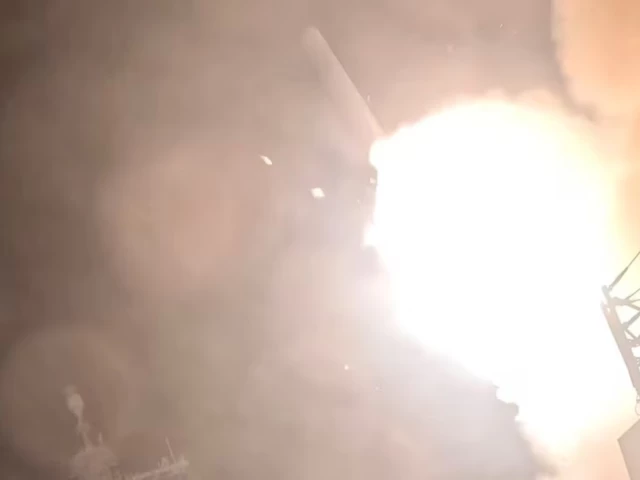 a munition is launched from a us warship at an unknown location during what us central command centcom says are strikes on iran in this screen grab taken from a handout video released photo reuters a munition is launched from a us warship at an unknown location during what us central command centcom says are strikes on iran in this screen grab taken from a handout video released photo reuters