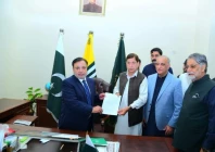 najeeb naqi khan files nomination papers for ajk presidency photo express