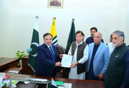 najeeb naqi khan files nomination papers for ajk presidency photo express