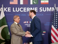 us vice president jd vance shakes hands with prime minister shehbaz sharif as they meet for high level talks aimed at advancing a deal to end the middle east conflict at the buergenstock resort lake lucerne near stansstad switzerland photo reuters