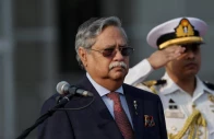 bangladesh s president mohammed shahabuddin arrives to administer the oath taking ceremony of tarique rahman as the country s prime minister at the south plaza of the parliament building in dhaka bangladesh photo reuters