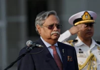 bangladesh s president mohammed shahabuddin arrives to administer the oath taking ceremony of tarique rahman as the country s prime minister at the south plaza of the parliament building in dhaka bangladesh photo reuters