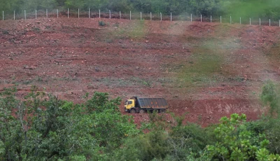 a truck at the construction site of the google adani data centre in tarluvada visakhapatnam andhra pradesh india photo reuters