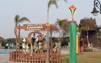 lahore safari zoo decorated for three day basant festival