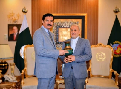 k p governor meets iranian ambassador discusses bilateral ties and regional stability