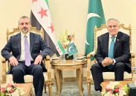 deputy prime minister and foreign minister ishaq dar and syrian foreign minister asaad hassan al shaibani at the mofa photo x deputy prime minister and foreign minister ishaq dar and syrian foreign minister asaad hassan al shaibani at the mofa photo x