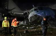 a bolivian military cargo plane carrying banknotes crashed while landing near the capital city of la paz on friday photo afp