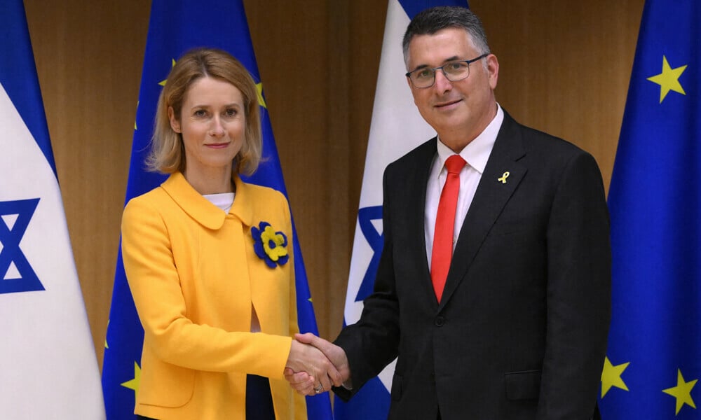 saar will co chair a meeting of the eu israel association council with eu foreign policy chief kaja kallas in the first such session since 2022 photo afp