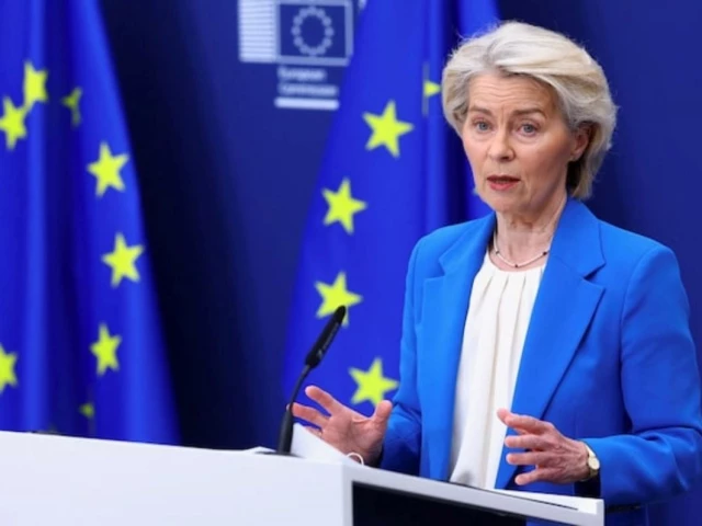 european commission president ursula von der leyen speaks at a press conference in brussels belgium april 13 2026 photo reuters european commission president ursula von der leyen speaks at a press conference in brussels belgium april 13 2026 photo reuters