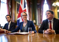 british foreign secretary yvette cooper looks on during a virtual summit at the foreign commonwealth office in london england april 2 2026 reuters