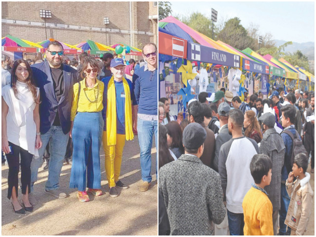 representatives of eu member states pose for a memorable click at the euro village 2025 which marked the last event of its kind with riina kionka as the eu ambassador photos our correspondent