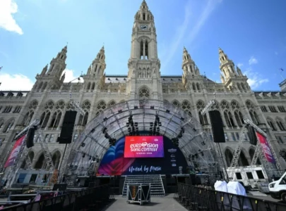 thousands of fans arrive in vienna as 70th edition of eurovision kicks off
