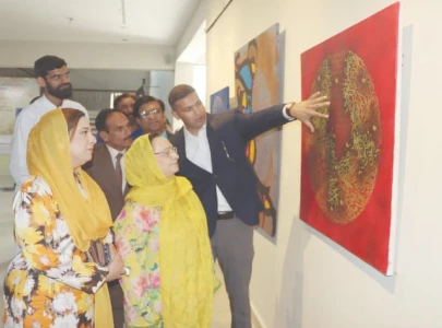 spiritual calligraphy exhibit draws art lovers
