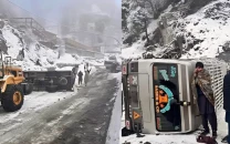passenger coaster overturns due to rain and snowfall in chitral passenger coaster overturns due to rain and snowfall in chitral
