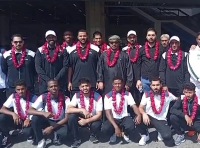 oman s national hockey team arrives in pakistan