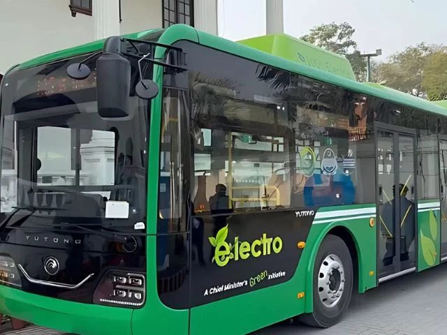 cm punjab launches first fully electric bus service cm punjab launches first fully electric bus service