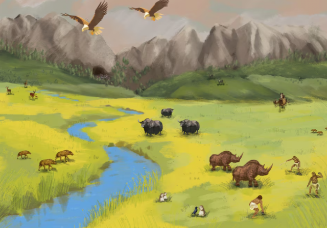 an undated artist s impression of members of the extinct archaic human species called the denisovans seen in the landscape of ganjia basin on the northeastern edge of the tibetan plateau in china s gansu province depicting some of the animals whose bones were found at baishiya karst cave photo reuters an undated artist s impression of members of the extinct archaic human species called the denisovans seen in the landscape of ganjia basin on the northeastern edge of the tibetan plateau in china s gansu province depicting some of the animals whose bones were found at baishiya karst cave photo reuters