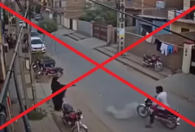 fact check viral video of woman shooting harasser on motorcycle is ai generated