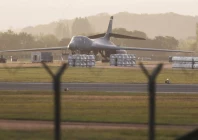 b 1b lancer bomber is parked at the raf fairford airbase which hosts united states air force personnel in fairford gloucestershire britain september 27 2026 photo reuters