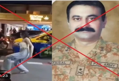 the claim that a viral clip shows pakistan army major general faisal naseer being assaulted in thailand by trans women is false and baseless photo video grab