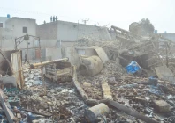 twisted metal shattered brick and scorched debris mark the ruins of a chemical factory in faisalabad s malikpur photo online