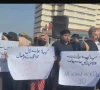 families of pakistani crew members abducted by somali pirates protest at native jetty bridge in karachi on wednesday screengrab