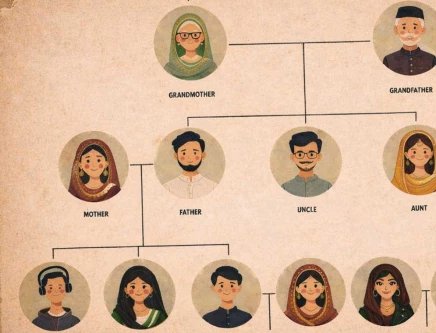 family ancestry slips through time