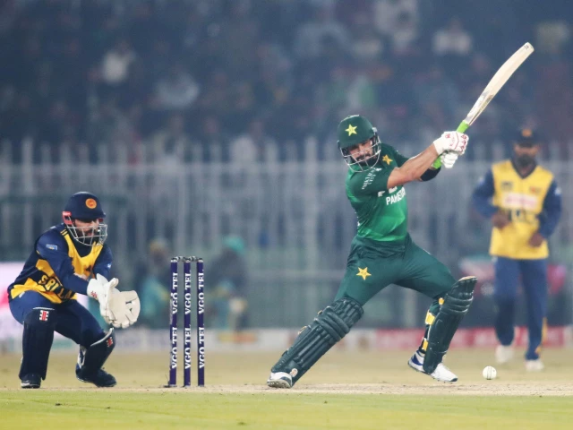 sahibzada farhan in action against sri lanka during the third t20i of tri series at rawalpindi stadium photo pcb