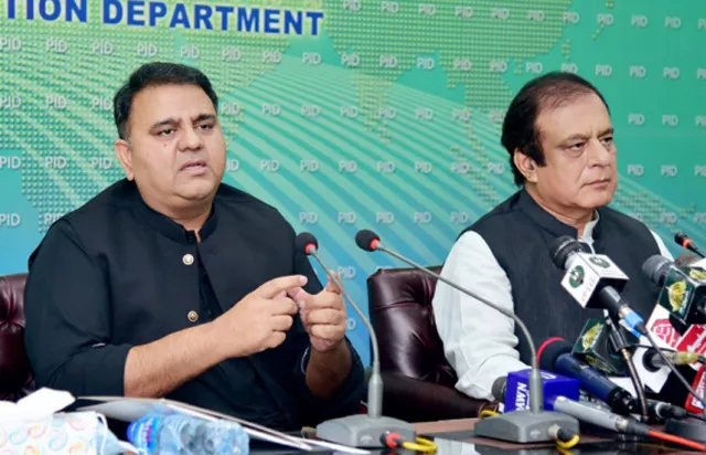 federal ministers fawad chaudhry and shibli faraz address a news conference in islamabad on september 19 photo pid federal ministers fawad chaudhry and shibli faraz address a news conference in islamabad on september 19 photo pid