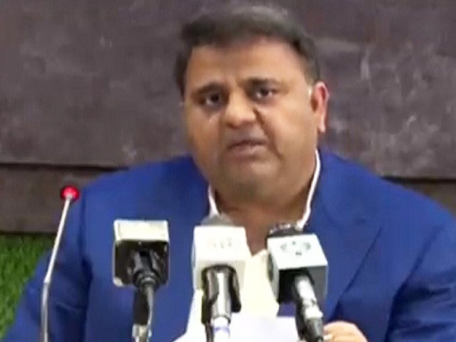a file of fawad chaudhry addressing a press conference in islamabad