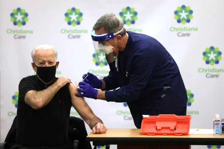 president elect joe biden receives the second dose of a covid 19 vaccine at christiana hospital in newark delaware afp president elect joe biden receives the second dose of a covid 19 vaccine at christiana hospital in newark delaware afp
