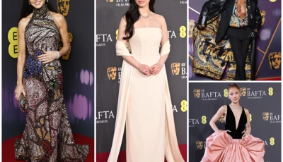 check out all the red carpet fashion at the 78th baftas timoth e chalamet demi moore ariana grande more