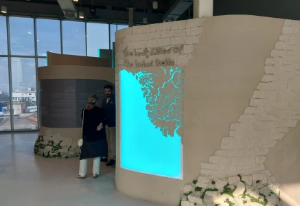a section of the the lost cities of the indus delta exhibition is photographed here source the express tribune