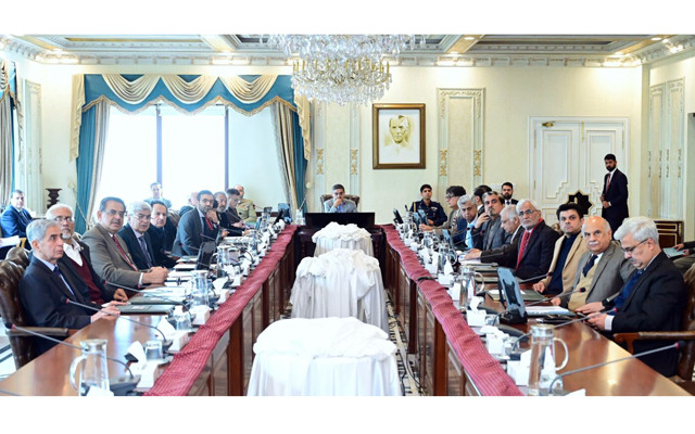 caretaker prime minister anwaarul haq kakar chairing a federal cabinet meeting in islamabad on tuesday january 30 2024 photo pid