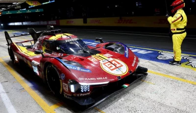 the 24 hours of le mans   circuit de la sarthe le mans france   june 15 2025 ferrari af corse s alessandro pier guidi james calado and antonio giovinazzi during the 24 hours of le mans photo reuters the 24 hours of le mans   circuit de la sarthe le mans france   june 15 2025 ferrari af corse s alessandro pier guidi james calado and antonio giovinazzi during the 24 hours of le mans photo reuters