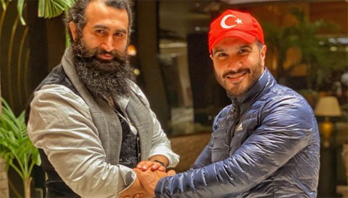 Feroze Khan, 'Ertugrul' star Celal AL meet up in Karachi - Vimarsana News