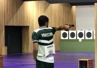 pakistan s ghulam mustafa bashir finished 6th out of 28 shooters in the men s 25m rapid fire pistol photo poa