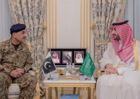 saudi defence minister prince khalid bin salman bin abdulaziz al saud meets chief of defence forces and chief of army staff field marshal asim munir in riyadh photo reuters