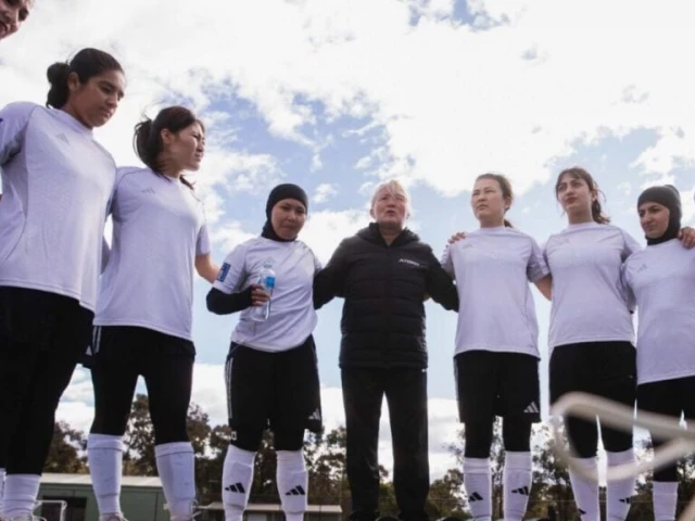 the afghan women s refugee football team is preparing to participate in an international competition for the first time photo fifa