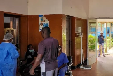 people at bunia general referral hospital following confirmation of an ebola outbreak involving the bundibugyo strain in bunia ituri province democratic republic of congo may 16 2026 reuters
