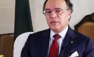 finance minister senator mohammad aurangzeb during an interview with voa screengrab