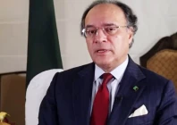 finance minister senator mohammad aurangzeb during an interview with voa screengrab