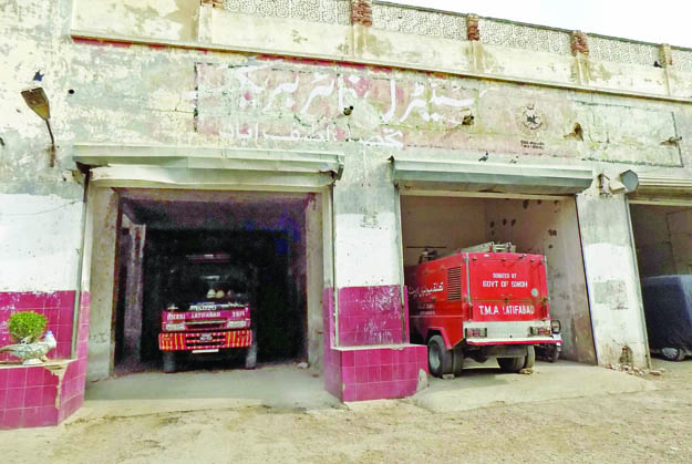 no progress the district has five fire stations in fakir ka pirh market paretabad latifabad and rani bagh areas there has been no addition in the number in almost four decades photos adeel ahmed sindh express