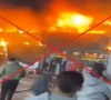 the video is old of a restaurant fire in egypt and is unrelated to the current crisis in the middle east photo screen grab