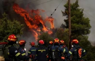 firefighters battle wildfire near the village agia paraskevi greece august 2 2026 reuters
